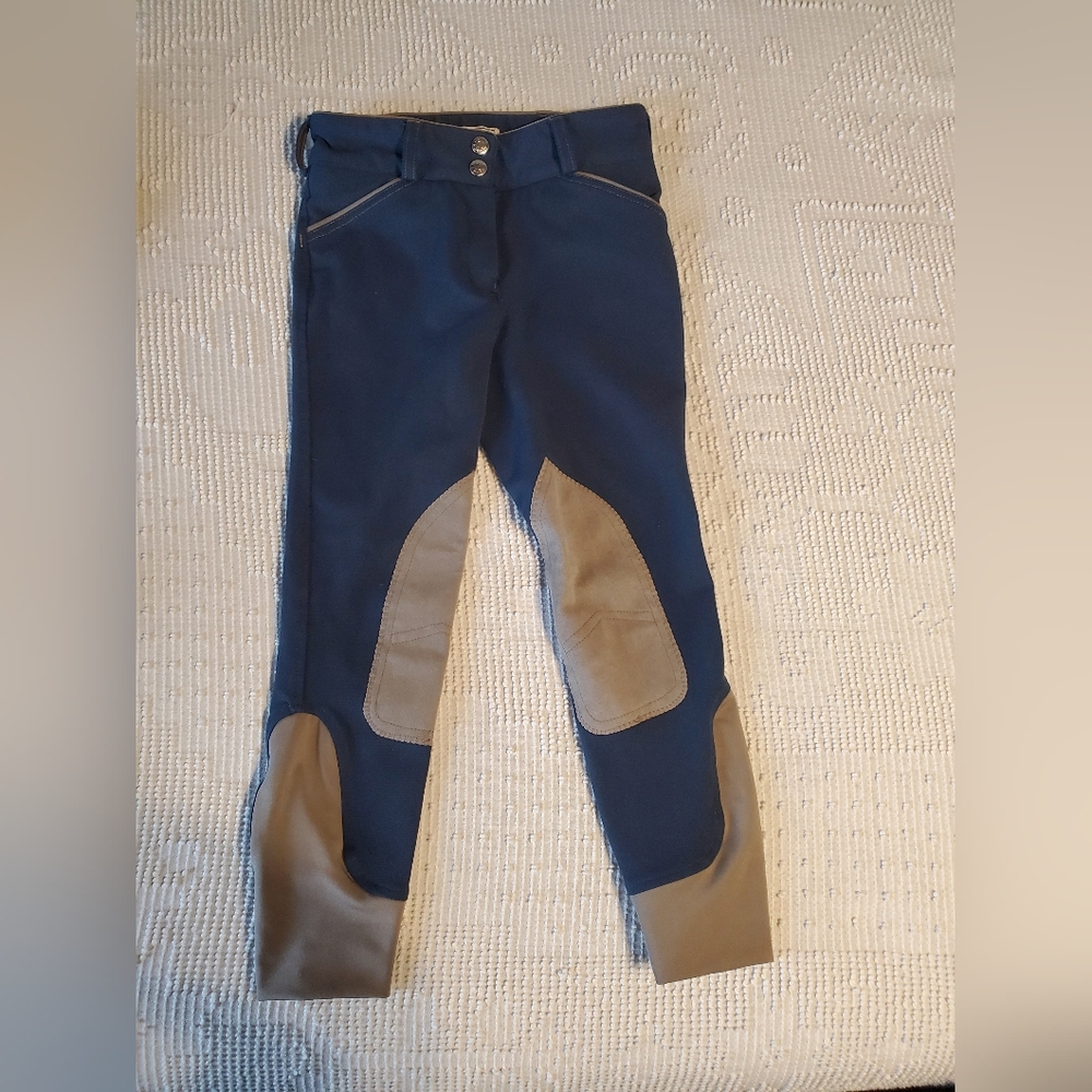 Equestrian Riding Pants - Blue and Tan